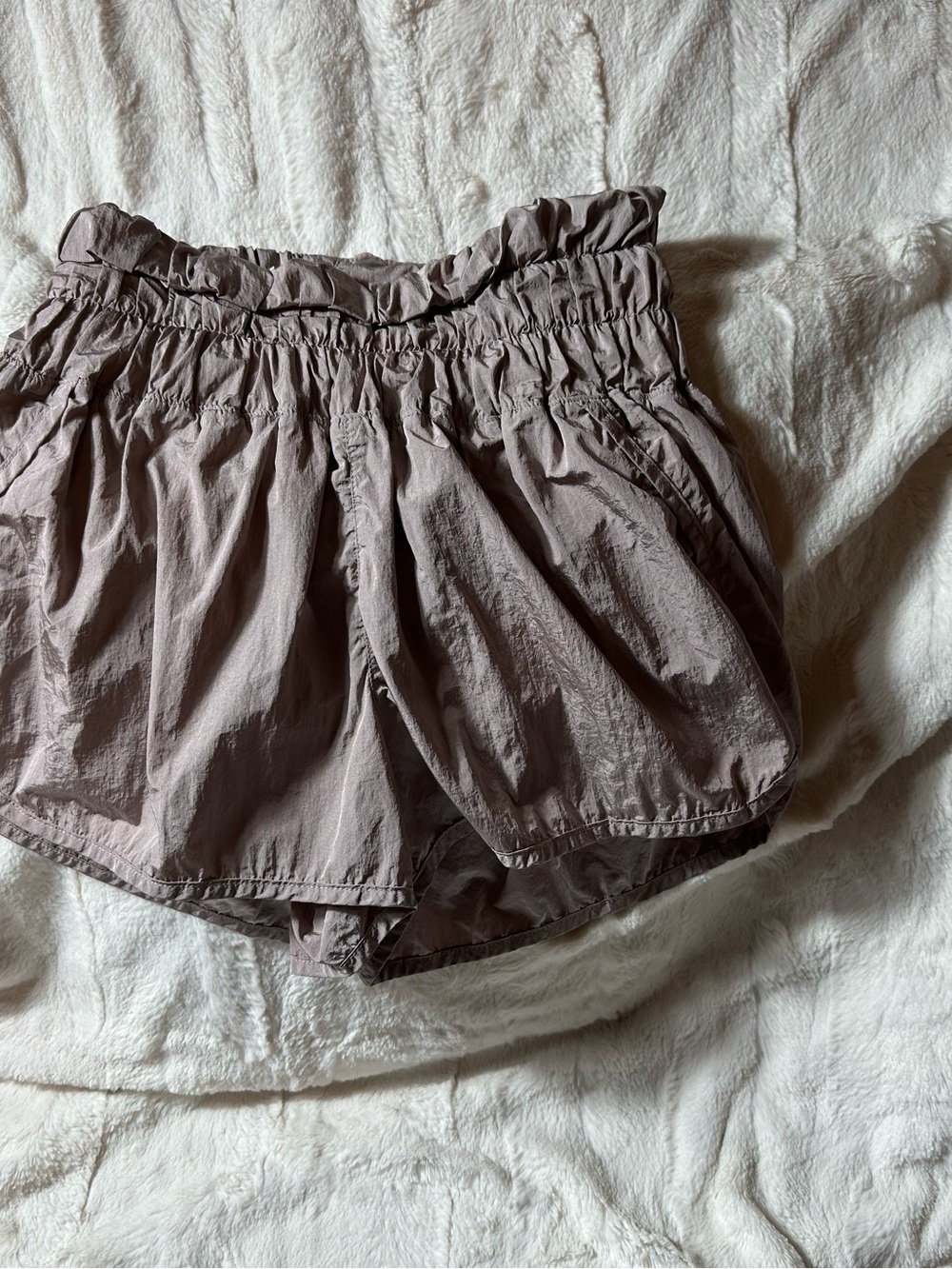 Free People Casual Elastic Waist Women’s Shorts in Mauve Taupe Size S